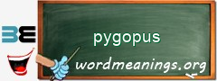 WordMeaning blackboard for pygopus